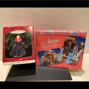 1998 HALLMARK HOLIDAY BARBIE ORNAMENT/ PHOTO ALBUM